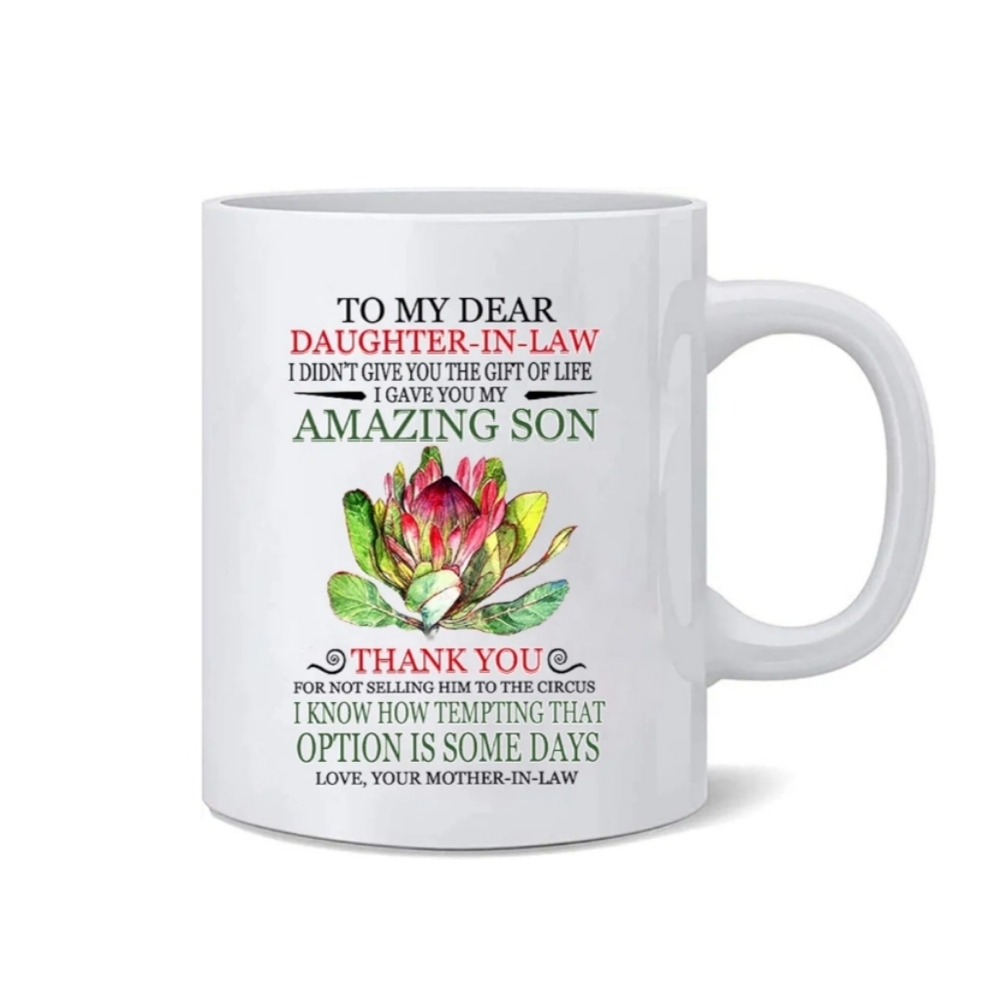 4/$15 🌻 Daughter- In- Law Coffee Mug To My Dear Daughter In Law White Ceramic